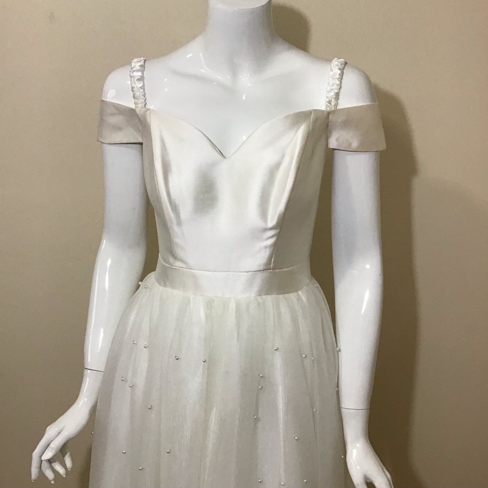 B Darlin pearl tulle skirt formal gown dress - Picture 3 of 6